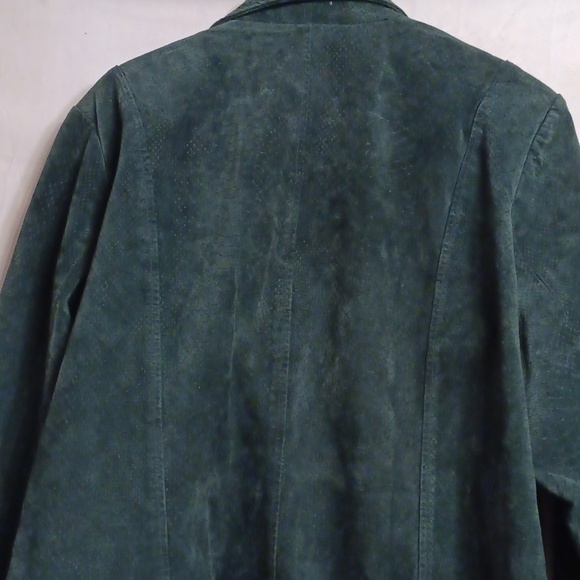 Bernardo Green Blazer Classic Cut Suede Large - Picture 8 of 9